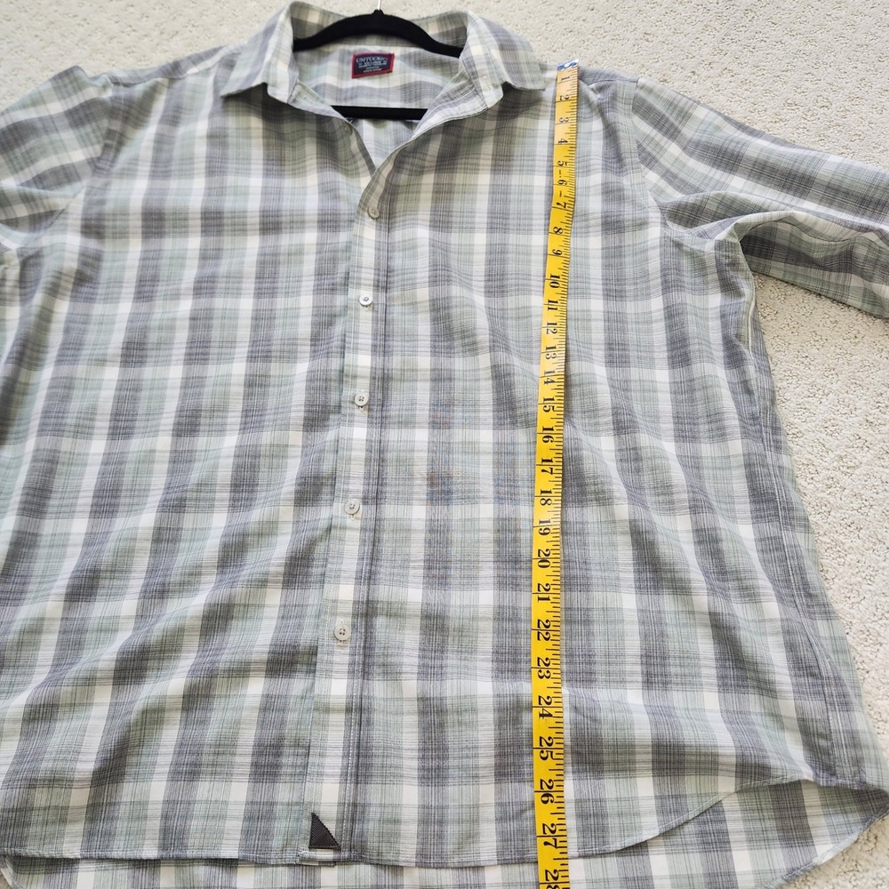 UNTUCKit Collins WF Relaxed Fit Wrinkle Free Plaid Button Down Shirt XX-Large - Picture 5 of 9
